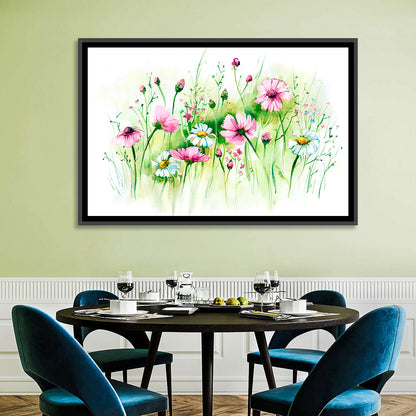 Airy Wildflower Meadow Watercolor Wall Art