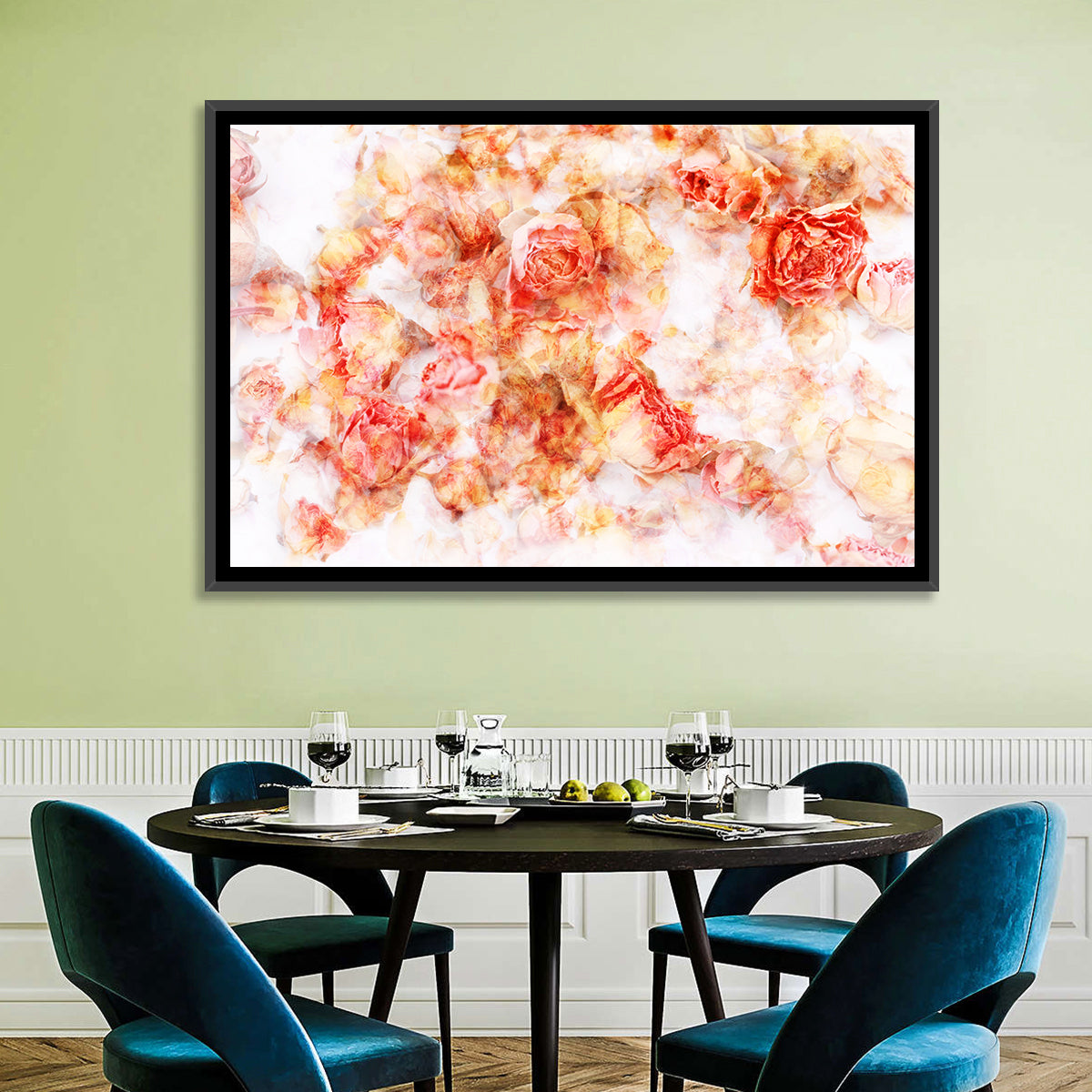 Scattered Dried Rose Petals Wall Art