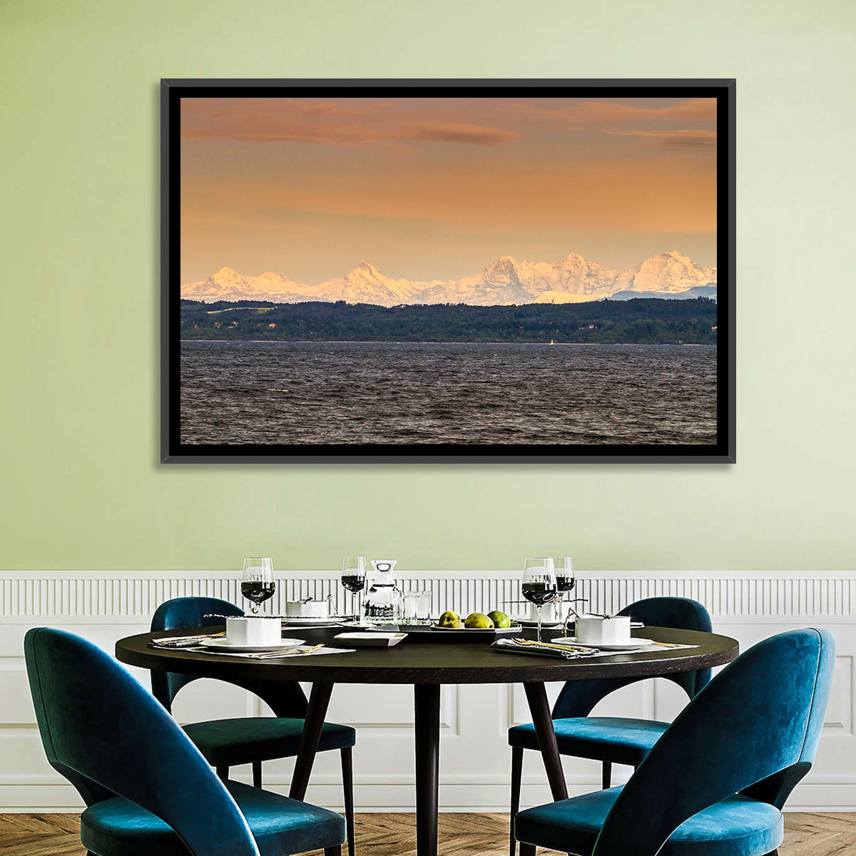 Lake Neuchatel Golden Hour Wall Art