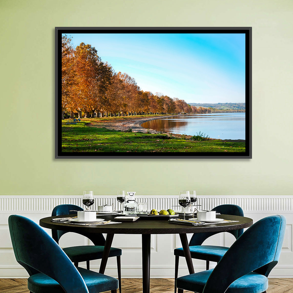 Lake Bolsena Autumn Shoreline Wall Art
