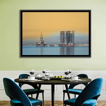Baku Oil Rigs at Dusk Wall Art