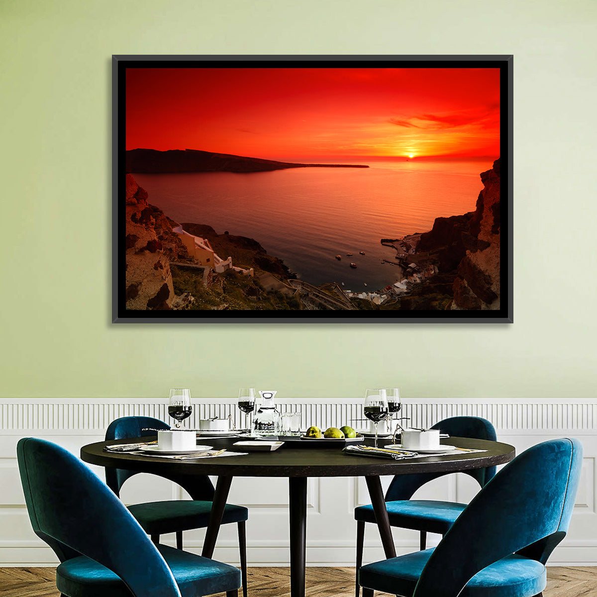 Ammoudi Bay Sunset, Oia Wall Art