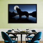 Howling Wolf at Full Moon Wall Art