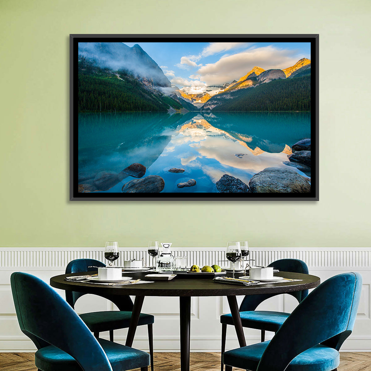 Lake Louise Sunrise Reflection Wall Art