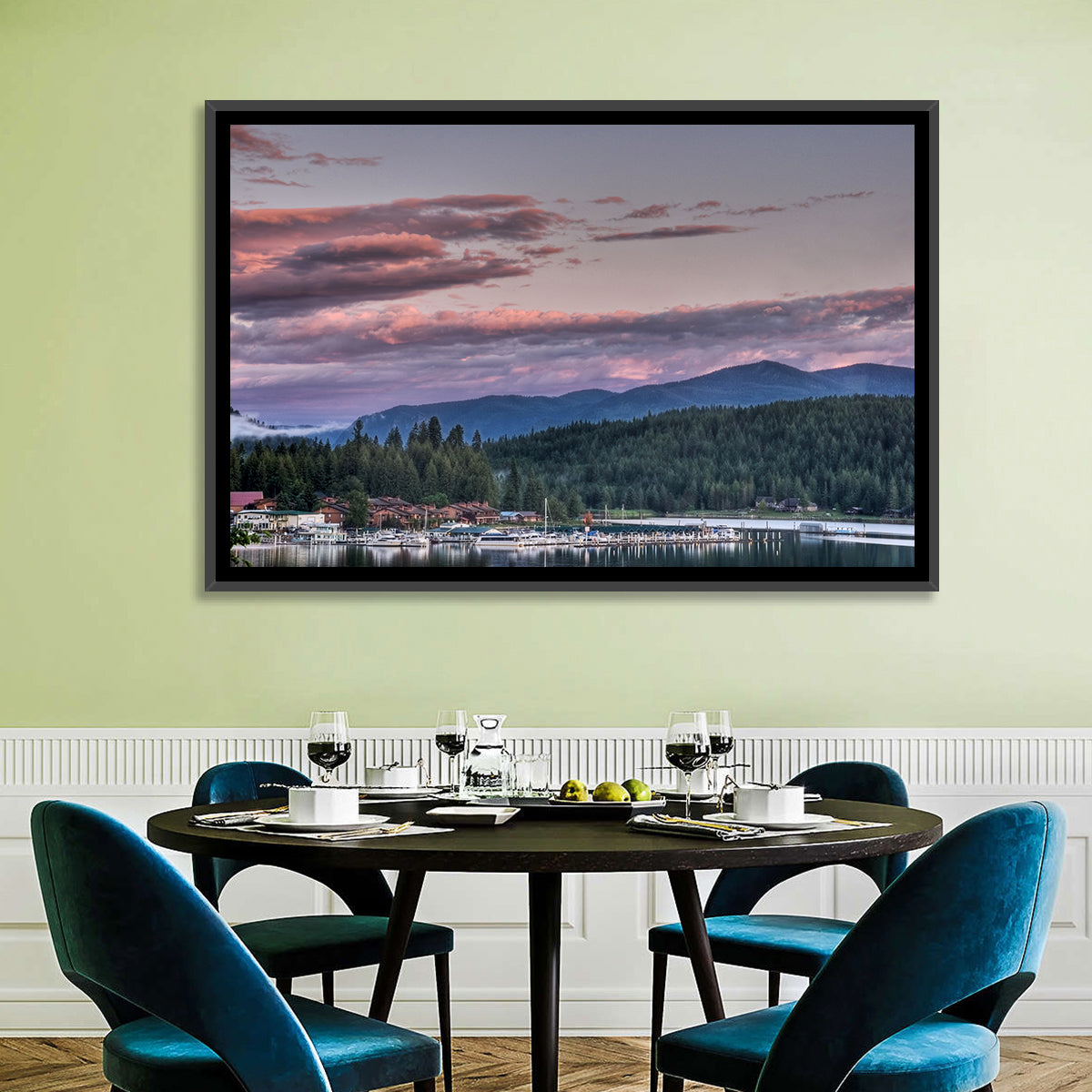 Lake Pend Oreille Twilight Reflection Wall Art