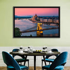 Budapest Chain Bridge at Twilight Wall Art