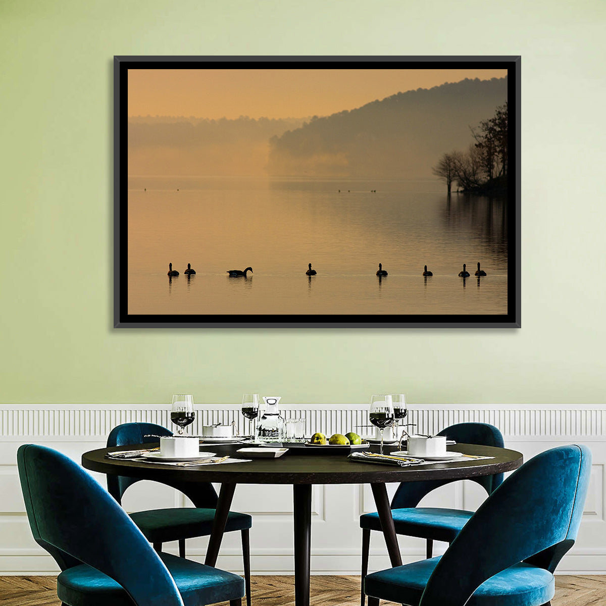 Lake Degray Geese Silhouette Wall Art