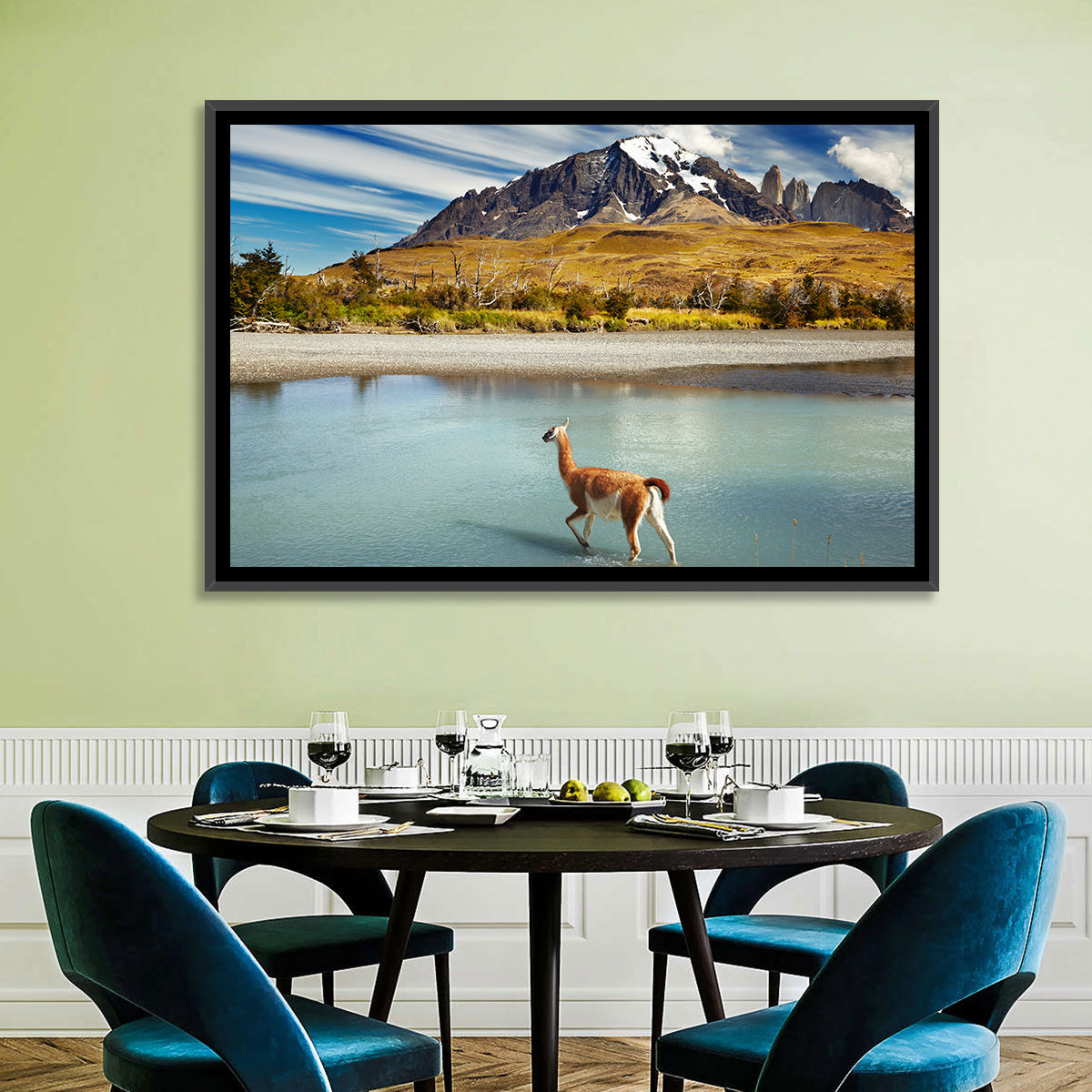 Torres Del Paine, Patagonia Wall Art in a room, landscape