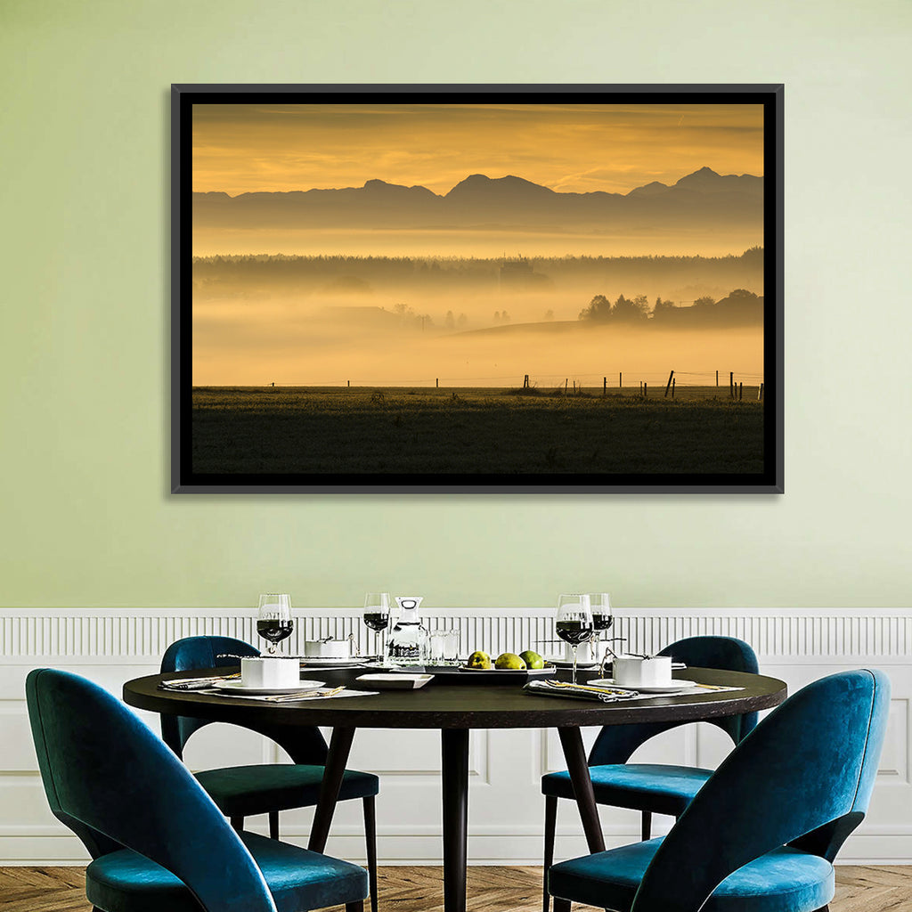 Bavarian Alps Morning Haze Wall Art