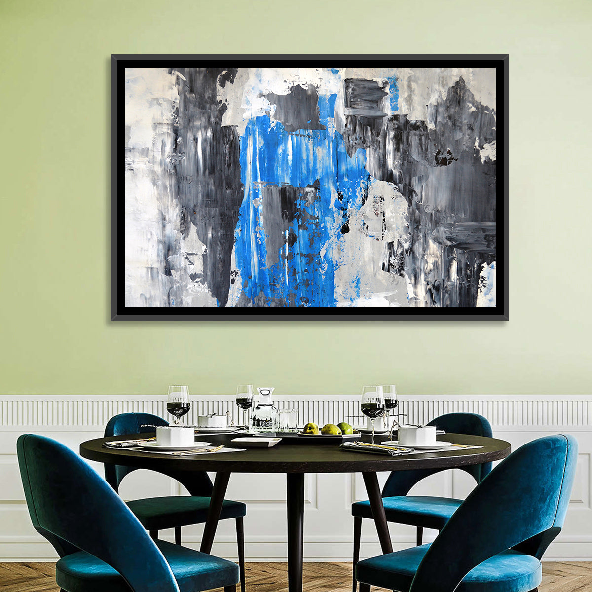 Colors Fight Wall Art in a room, landscape