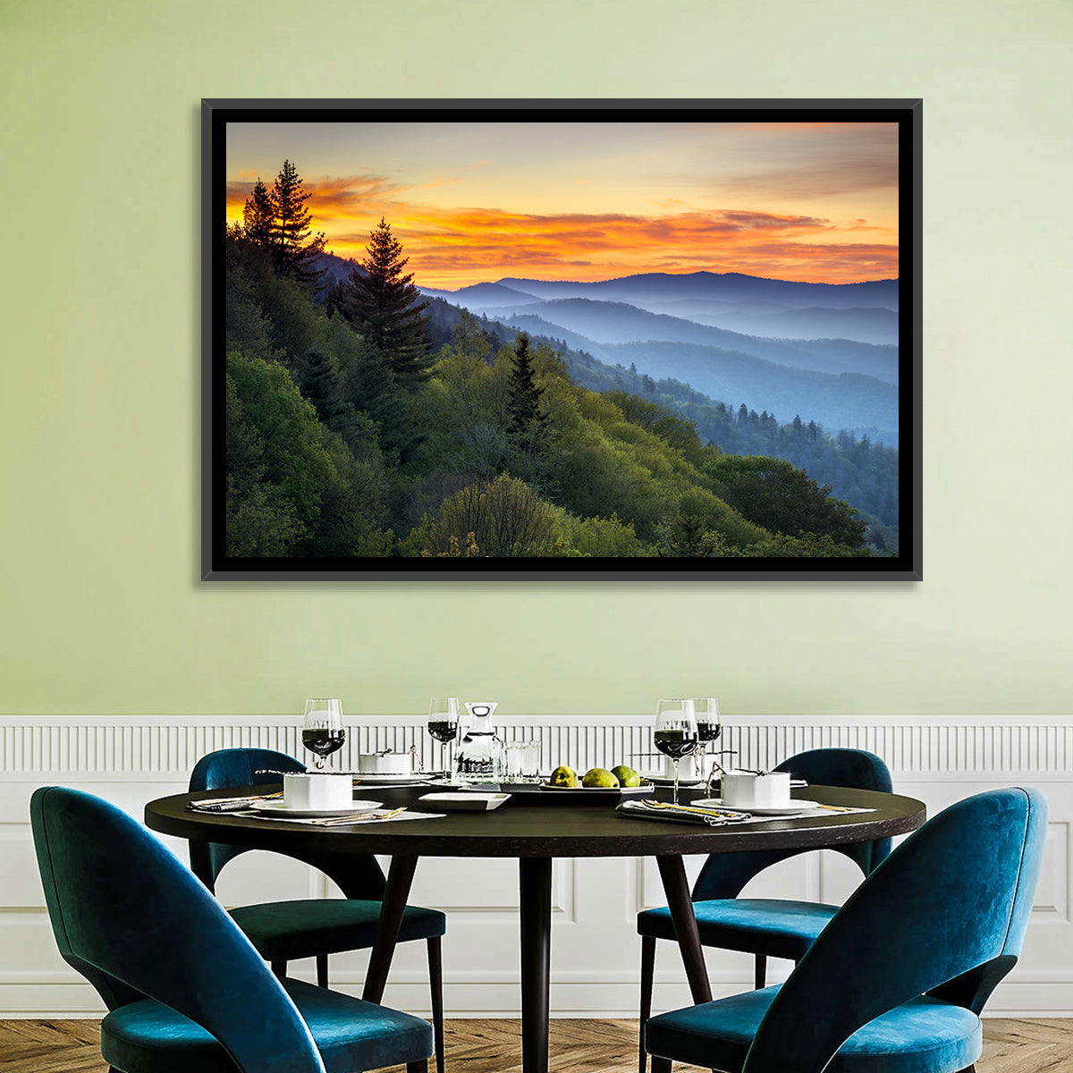 Great Smoky Mountains Sunset Wall Art