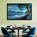 Lake Geneva View from Montreux Wall Art