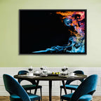 Glowing Flame Abstract Wall Art