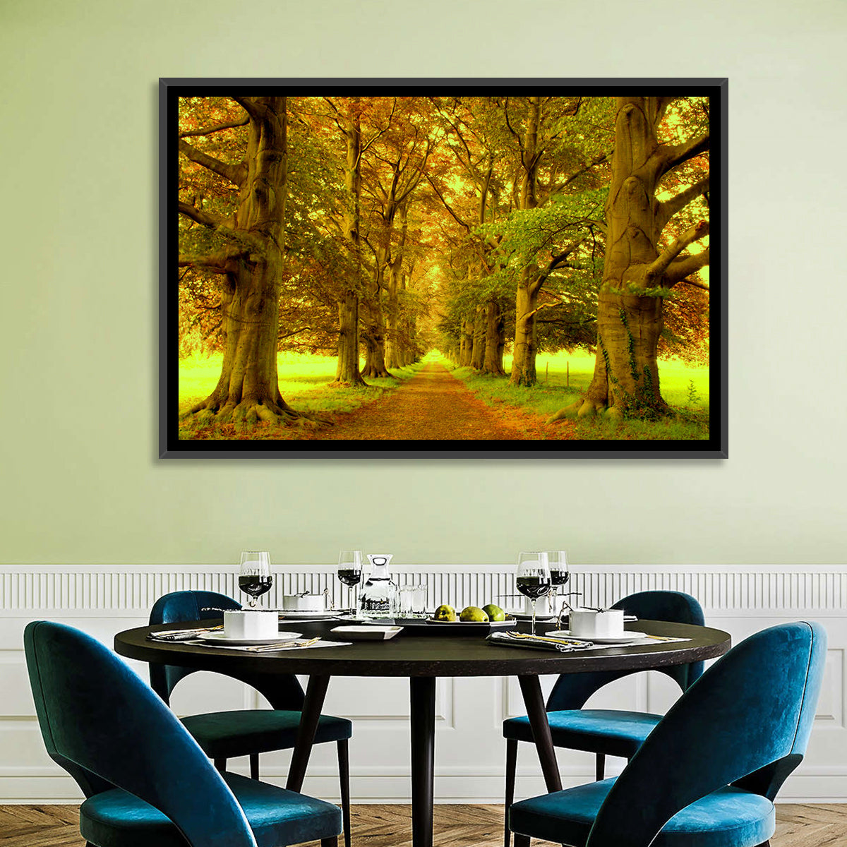 Beech Tree Lane at Golden Hour Wall Art