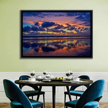 Dusk Beach Reflections Wall Art