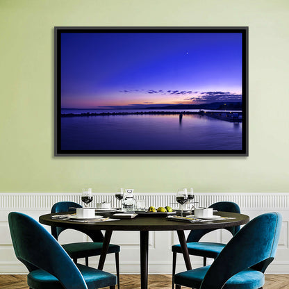 Lake Balaton Twilight Pier Wall Art