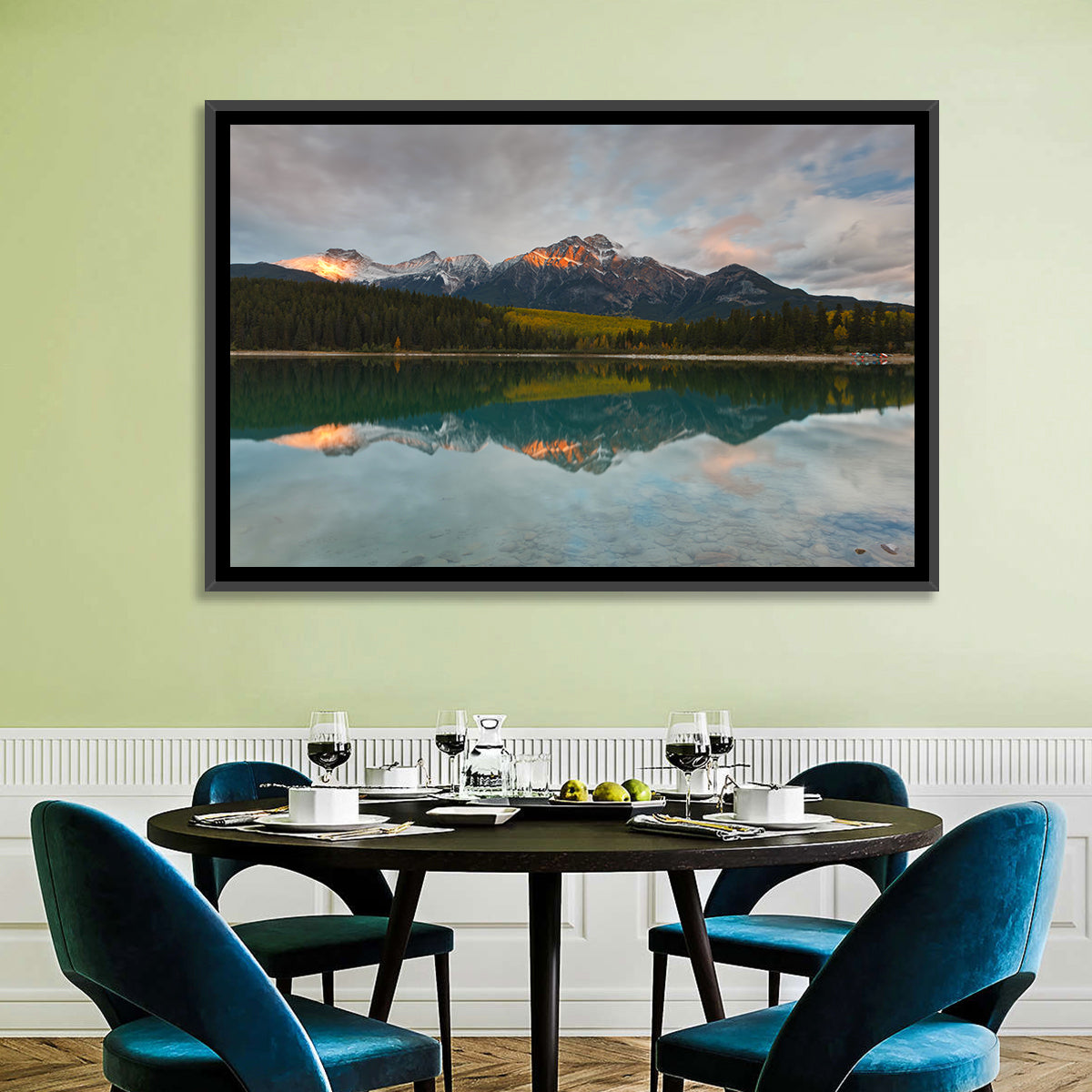 Patricia Lake Golden Hour Reflection Wall Art