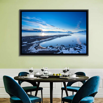 Lake Kleifarvatn Icy Shoreline Wall Art