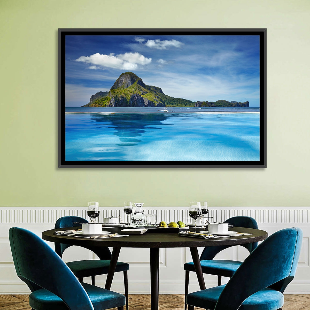 Cadlao Island Wall Art in a room, landscape