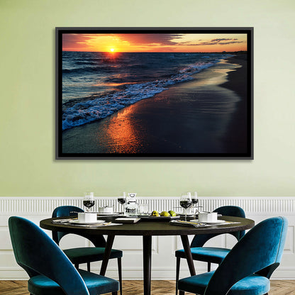 Lake Balkhash Golden Dusk Wall Art
