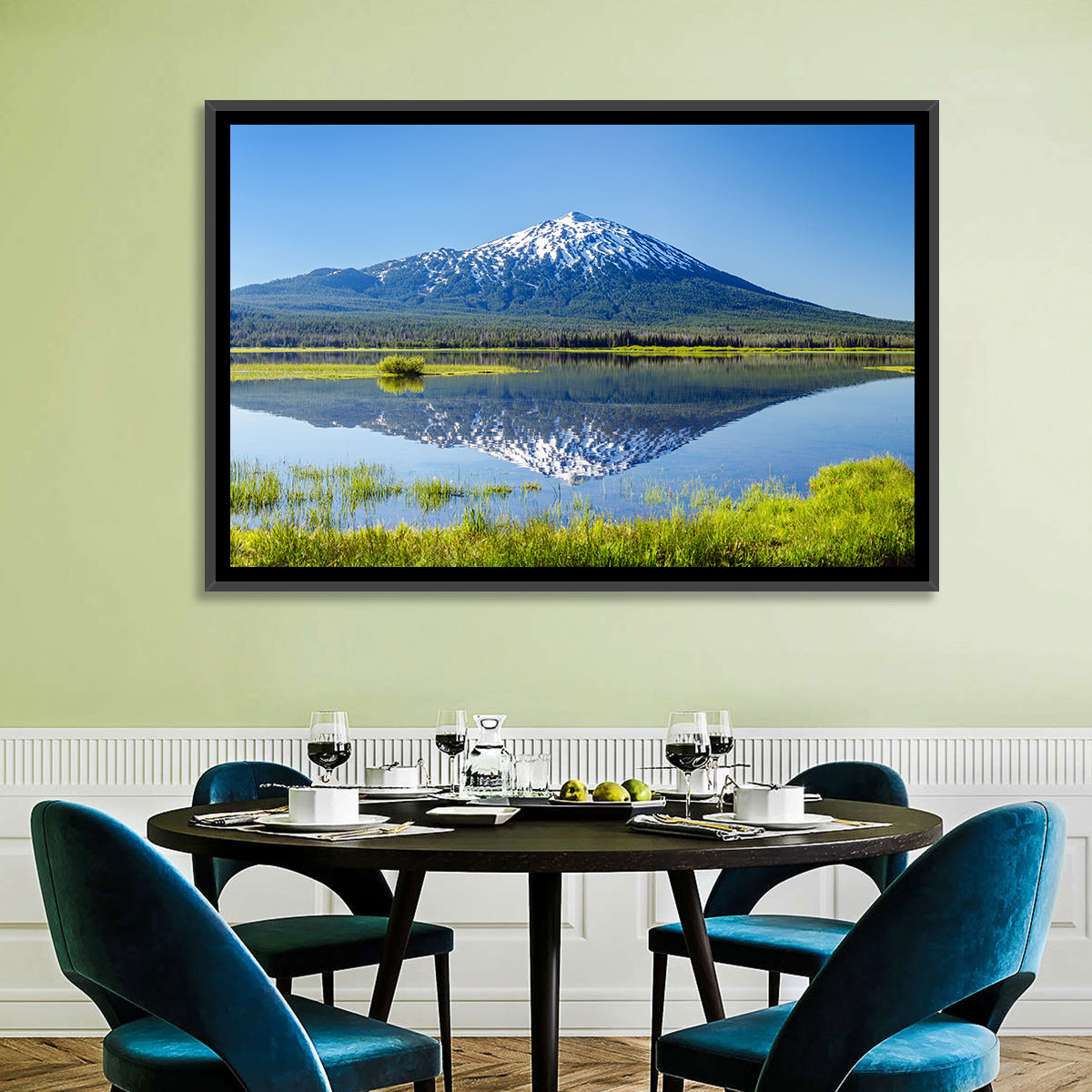 Mount Bachelor Lake Reflection Wall Art