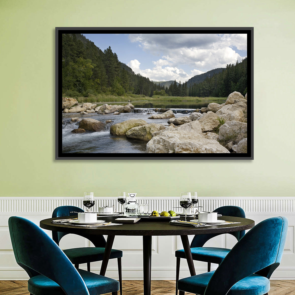 Spearfish Canyon, Black Hills Wall Art in a room, landscape
