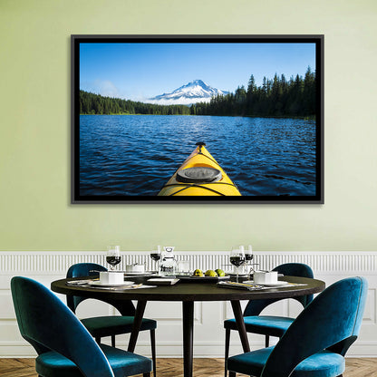 Yellow Kayak at Trillium Lake Wall Art