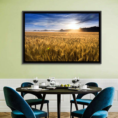 Golden Hour Wheat Field Wall Art