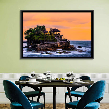 Tanah Lot Temple at Sunset Wall Art