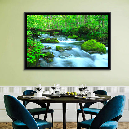 Mossy Forest Stream Wall Art