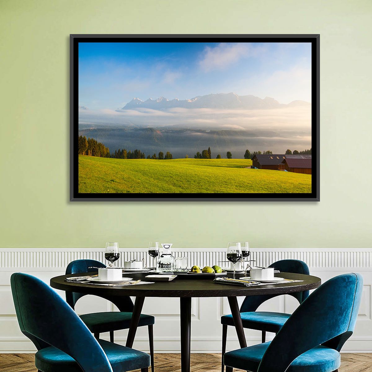 Sunlit Mountain Clouds Wall Art