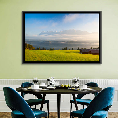 Sunlit Mountain Clouds Wall Art