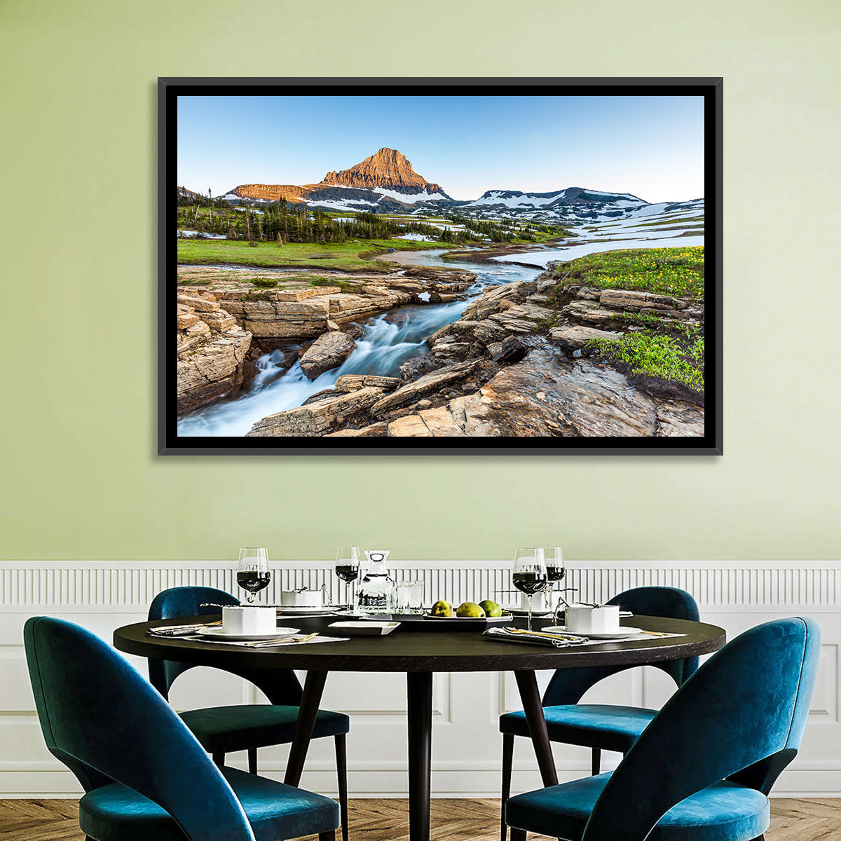 Logan Pass Golden Hour Wall Art