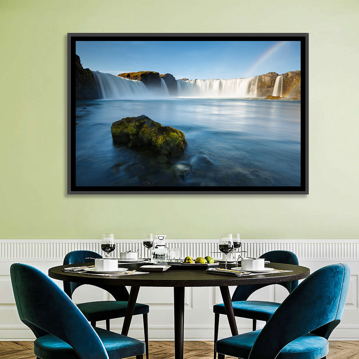 Goðafoss Waterfall, Mývatn Wall Art in a room, landscape
