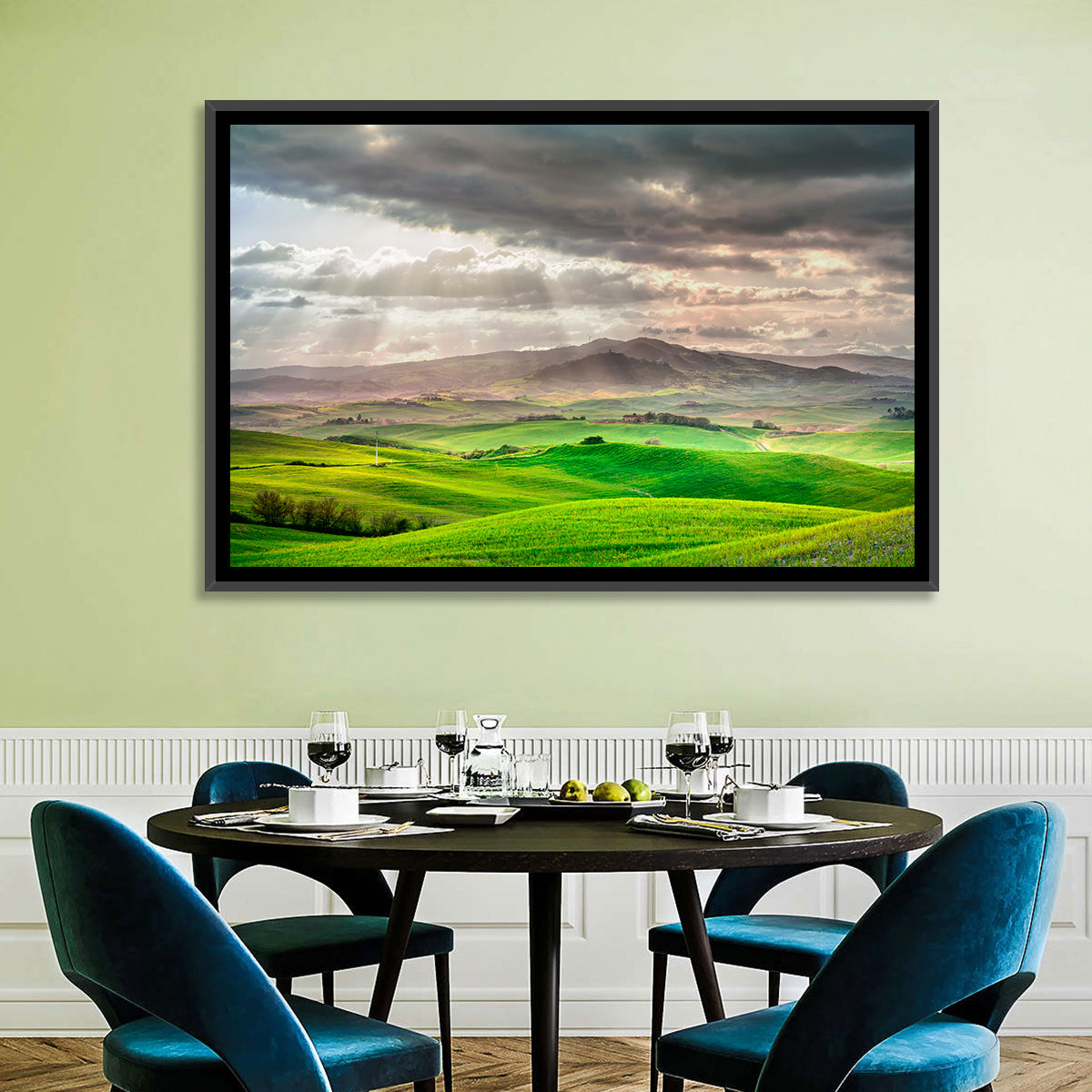Tuscan Sunlit Hills Wall Art