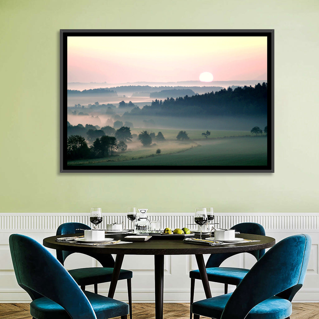 Czech Morning Fog Landscape Wall Art