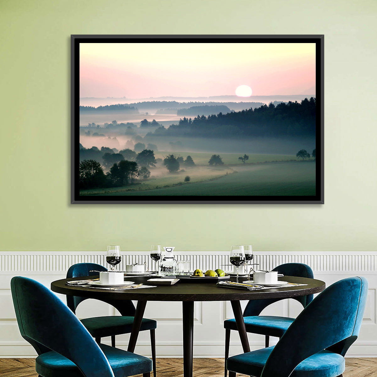 Czech Morning Fog Landscape Wall Art