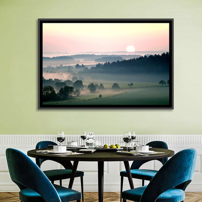 Czech Morning Fog Landscape Wall Art