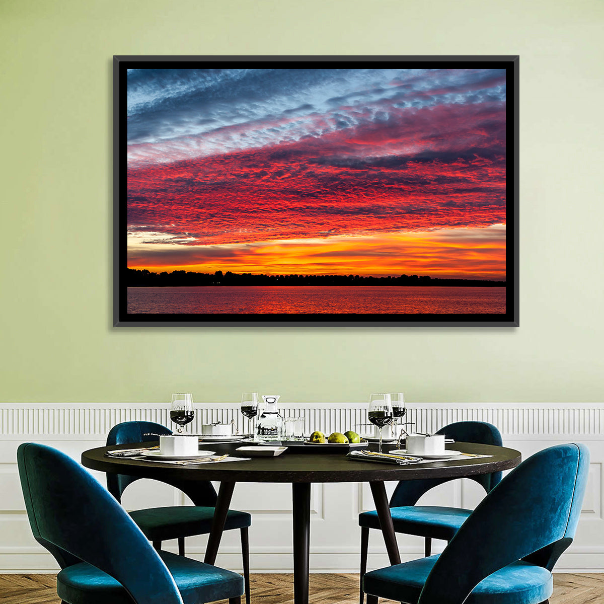 Lake Ijssel Dusk Reflection Wall Art