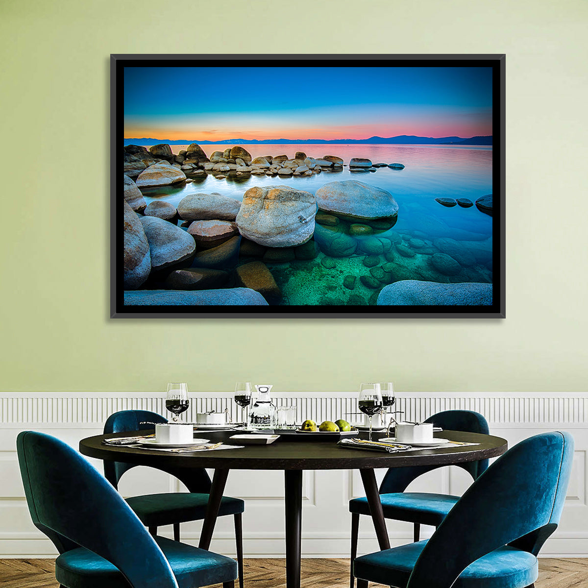 Lake Tahoe Sunset Boulders Wall Art