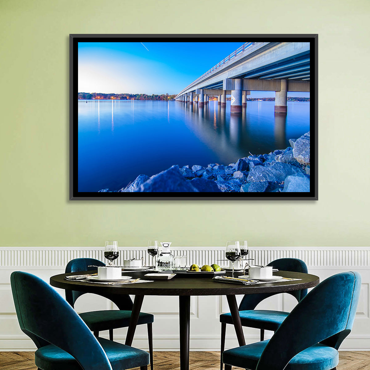 Bridge Over Lake Wylie Wall Art