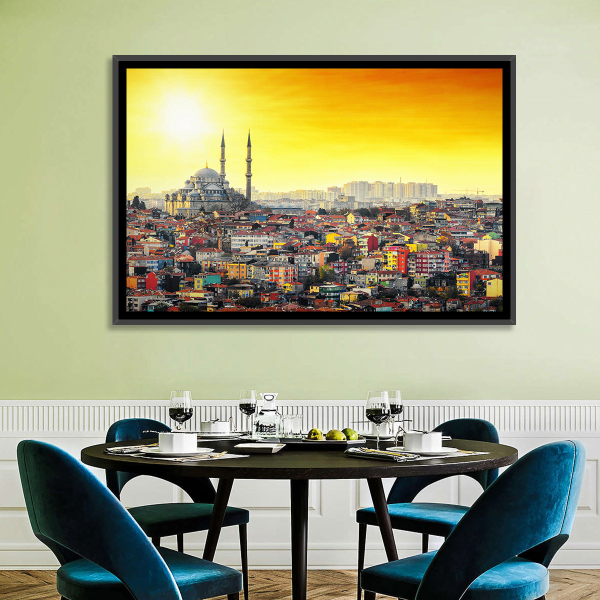 Fatih Mosque at Sunset Wall Art