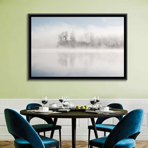 Misty Forest Lake Wall Art