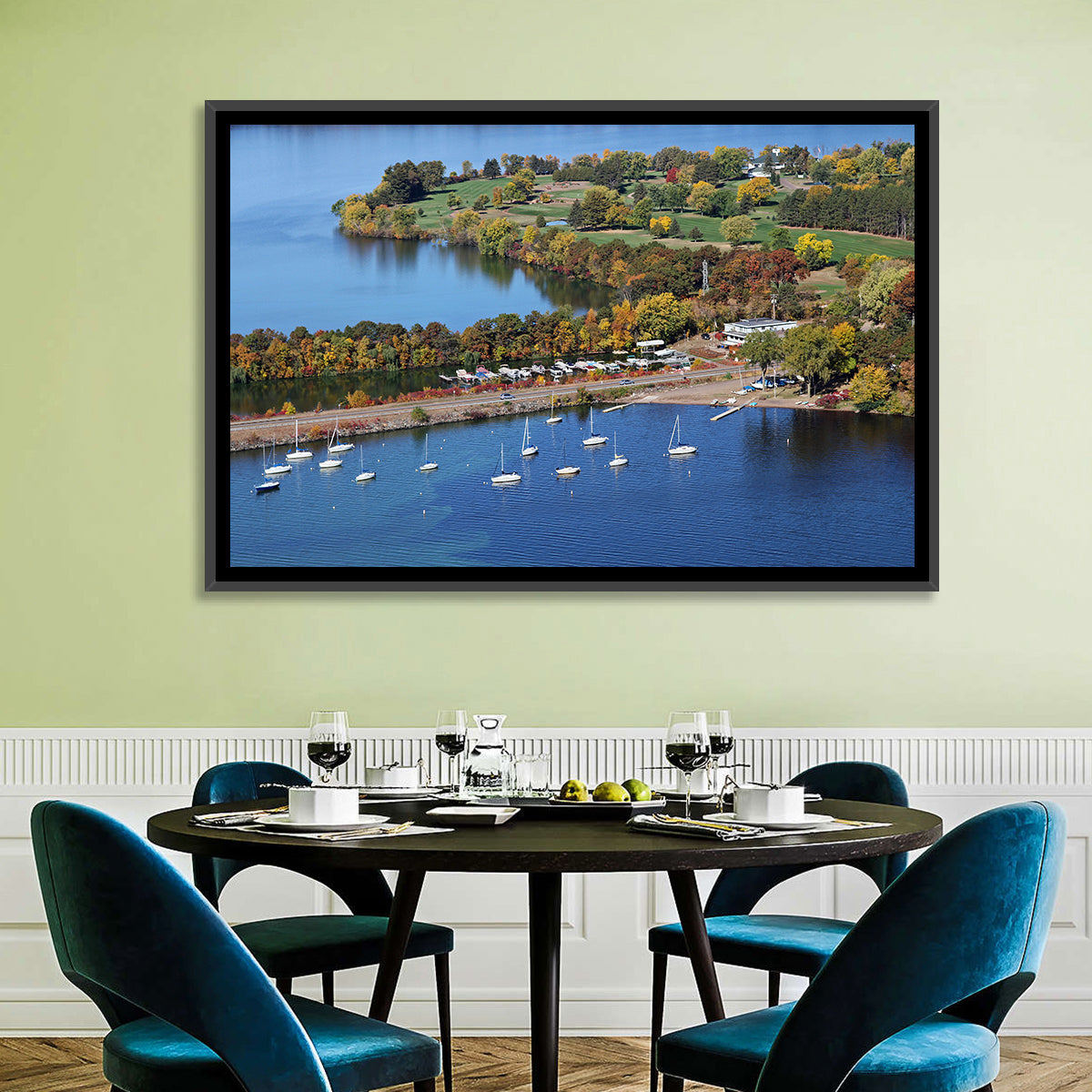 Lake Wissota Aerial Wall Art