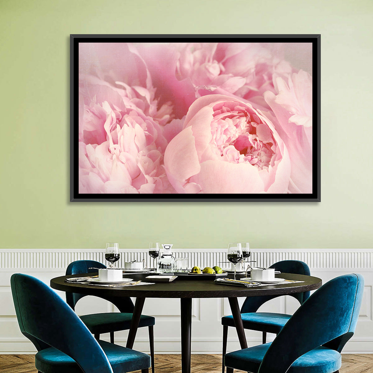 Soft Pink Peony Close Up Wall Art