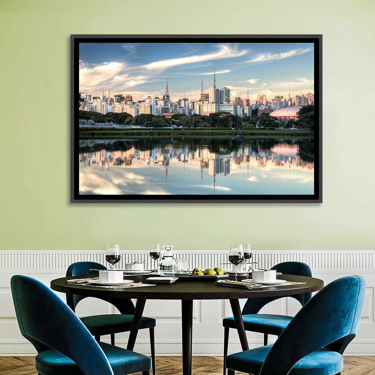 Ibirapuera Park Golden Hour Reflection Wall Art