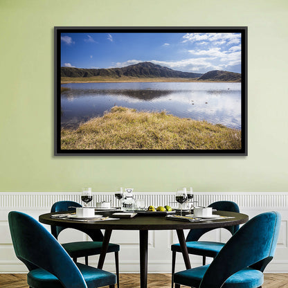 Mount Aso Lake Reflection Wall Art