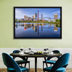 Birmingham Skyline Reflection at Twilight Wall Art