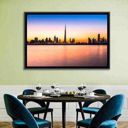 Dubai Skyline at Dusk Wall Art