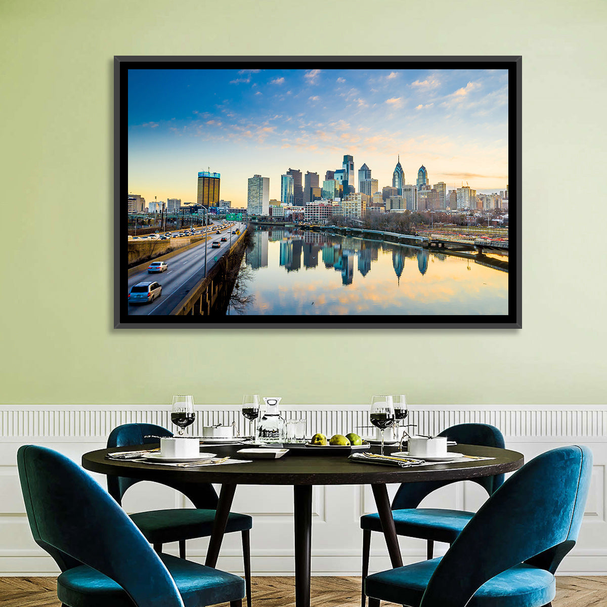 Philadelphia Skyline at Dusk Wall Art